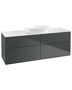 Villeroy und Boch Finion Waschtischunterschrank GA9100HG 160x60,3cm, Emotion, Abdeckplatte white matt, Midnight Blue Matt Lacquer