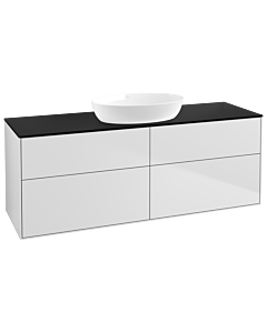 Villeroy und Boch Finion Waschtischunterschrank GA9200MT 160x60,3cm, Emotion, Abdeckplatte black matt, White matt lacquer
