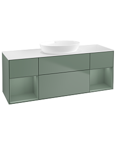 Villeroy und Boch Finion Villeroy und Boch Finion GD01GMGM 120cm, cover plate white matt, Emotion, shelves olive matt lacquer, Olive Matt Lacquer