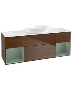 Villeroy und Boch Finion Villeroy und Boch Finion GD01GMGN 120cm, cover plate white matt, Emotion, shelves olive matt lacquer, walnut veneer