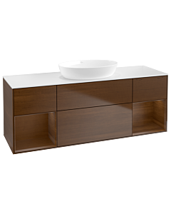 Villeroy und Boch Finion Villeroy und Boch Finion GD01GNGN 120cm, cover plate white matt, Emotion, shelves Walnut Veneer , Walnut Veneer veneer