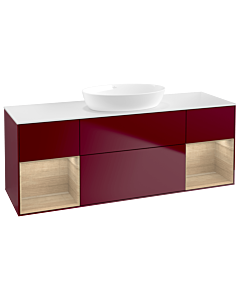 Villeroy und Boch Finion Villeroy und Boch Finion GD01PCHB 120cm, cover plate white matt, Emotion, shelves Oak Veneer , Peony Matt
