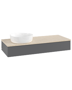 Villeroy & Boch Antao Waschtischunterschrank 1200x190x500mm K11113GK mit Struktur FK/AP: GK/3
