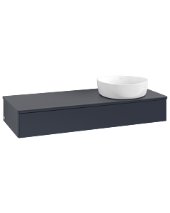 Villeroy und Boch Antao Waschtisch-Unterschrank K12010HG 120x19x50cm, Waschbeckenplattenfarbe Lack, midnight blue matt lacquer