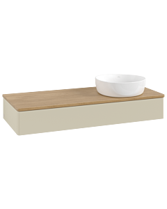 Villeroy und Boch Antao Waschtisch-Unterschrank K12011HJ 120x19x50cm, Waschbeckenplattenfarbe honey oak, silk grey matt lacquer