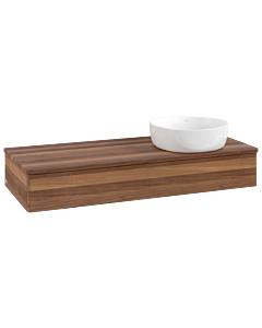 Villeroy und Boch Antao Waschtisch-Unterschrank K12012HM 120x19x50cm, Waschbeckenplattenfarbe warm walnut, warm walnut