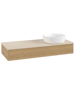 Villeroy und Boch Antao Waschtisch-Unterschrank K12013HN 120x19x50cm, Waschbeckenplattenfarbe botticino, honey oak