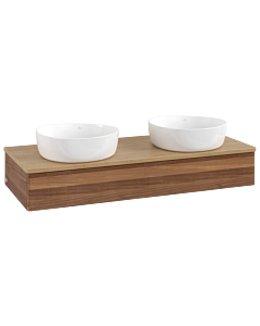 Villeroy und Boch Antao Waschtisch-Unterschrank K13011HM 120x19x50cm, Waschbeckenplattenfarbe honey oak, warm walnut