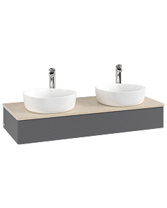 Villeroy & Boch Antao Waschtischunterschrank 1200x190x500mm K13153GK mit Struktur FK/AP: GK/3