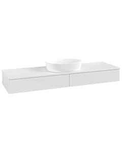 Villeroy und Boch Antao Waschtisch-Unterschrank K14010GF 160x19x50cm, Waschbeckenplattenfarbe Lack, glossy white lacquer