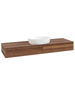Villeroy &amp; Boch Antao vanity unit K14012HM 160x19x50cm, washbasin top color warm walnut, warm walnut