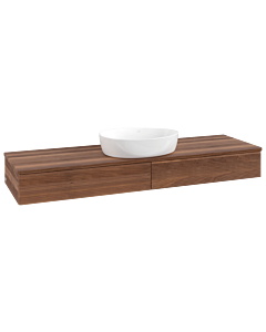 Villeroy und Boch Antao Waschtisch-Unterschrank K14112HM 160x19x50cm, Waschbeckenplattenfarbe warm walnut, warm walnut