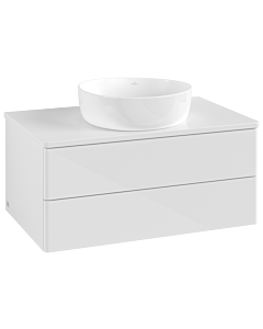 Villeroy und Boch Antao Waschtisch-Unterschrank K19010GF 80x36x50cm, Waschbeckenplattenfarbe Lack, glossy white lacquer