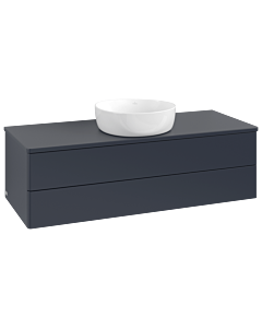 Villeroy &amp; Boch Antao vanity unit K21010HG 120x36x50cm, washbasin top color lacquer, midnight blue matt lacquer