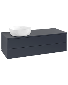 Villeroy &amp; Boch Antao vanity unit K22010HG 120x36x50cm, washbasin top color lacquer, midnight blue matt lacquer