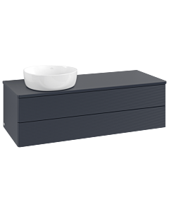Villeroy &amp; Boch Antao vanity unit K22110HG 120x36x50cm, washbasin top color lacquer, midnight blue matt lacquer