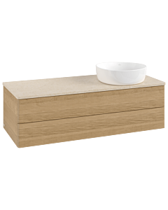 Villeroy und Boch Antao Waschtisch-Unterschrank K23113HN 120x36x50cm, Waschbeckenplattenfarbe botticino, honey oak