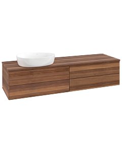 Meuble vasque Villeroy &amp; Boch Antao K26012HM 160 x 36 x 50 cm, plan vasque couleur noyer chaud, noyer chaud