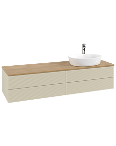 Villeroy und Boch Antao Waschtisch-Unterschrank K27151HJ 160x36x50cm, Hahnloch, Waschbeckenplattenfarbe honey oak, silk grey matt lacquer