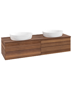 Villeroy und Boch Antao Waschtisch-Unterschrank K28012HM 160x36x50cm, Waschbeckenplattenfarbe warm walnut, warm walnut