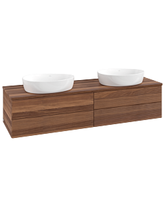 Villeroy und Boch Antao Waschtisch-Unterschrank K28112HM 160x36x50cm, Waschbeckenplattenfarbe warm walnut, warm walnut