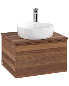 Villeroy &amp; Boch Antao vanity unit K29052HM 60x36x50cm, tap hole, washbasin top color warm walnut, warm walnut