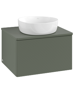 Villeroy &amp; Boch Antao vanity unit K29110HL 60x36x50cm, washbasin top color: leaf green matt lacquer