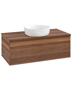 Villeroy und Boch Antao Waschtisch-Unterschrank K31012HM 100x36x50cm, Waschbeckenplattenfarbe warm walnut, warm walnut