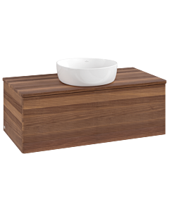 Villeroy und Boch Antao Waschtisch-Unterschrank K31112HM 100x36x50cm, Waschbeckenplattenfarbe warm walnut, warm walnut