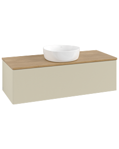 Villeroy und Boch Antao Waschtisch-Unterschrank K32111HJ 120x36x50cm, Waschbeckenplattenfarbe honey oak, silk grey matt lacquer