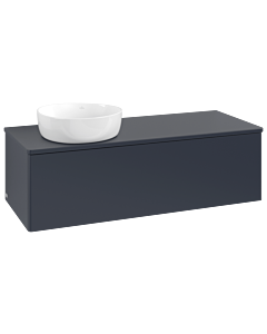 Villeroy &amp; Boch Antao vanity unit K33010HG 120x36x50cm, washbasin top color lacquer, midnight blue matt lacquer