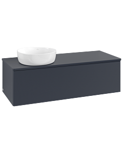 Villeroy und Boch Antao Waschtisch-Unterschrank K33110HG 120x36x50cm, Waschbeckenplattenfarbe Lack, midnight blue matt lacquer
