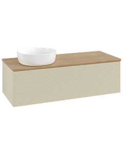 Villeroy und Boch Antao Waschtisch-Unterschrank K33111HJ 120x36x50cm, Waschbeckenplattenfarbe honey oak, silk grey matt lacquer