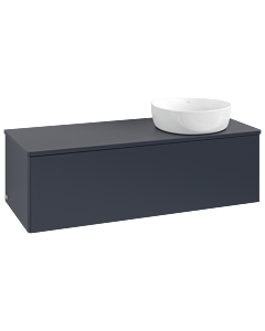 Villeroy und Boch Antao Waschtisch-Unterschrank K34010HG 120x36x50cm, Waschbeckenplattenfarbe Lack, midnight blue matt lacquer