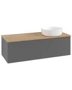 Villeroy und Boch Antao Waschtisch-Unterschrank K34111GK 120x36x50cm, Waschbeckenplattenfarbe honey oak, anthracite matt lacquer