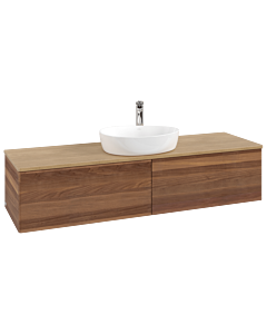 Villeroy und Boch Antao Waschtisch-Unterschrank K36051HM 160x36x50cm, Hahnlochbohrung, Waschbeckenplattenfarbe honey oak, warm walnut