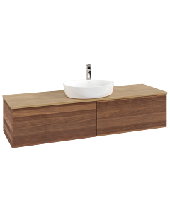 Villeroy &amp; Boch Antao vanity unit K36151HM 160x36x50cm, tap hole, washbasin top color honey oak, warm walnut