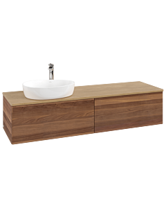 Villeroy &amp; Boch Antao vanity unit K37051HM 160x36x50cm, tap hole, washbasin top color honey oak, warm walnut