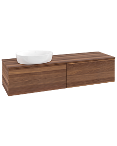 Villeroy und Boch Antao Waschtisch-Unterschrank K37112HM 160x36x50cm, Waschbeckenplattenfarbe warm walnut, warm walnut