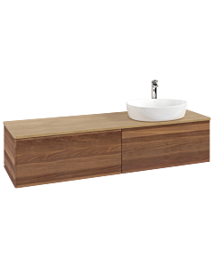Villeroy und Boch Antao Waschtisch-Unterschrank K38051HM 160x36x50cm, Hahnlochbohrung, Waschbeckenplattenfarbe honey oak, warm walnut