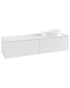 Villeroy und Boch Antao Waschtisch-Unterschrank K38110GF 160x36x50cm, Waschbeckenplattenfarbe Lack, glossy white lacquer
