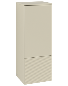 Villeroy und Boch Antao Mittelschrank K43100HJ 41,4x103,9x35,6cm, Waschbeckenplattenfarbe Lack, silk grey matt lacquer