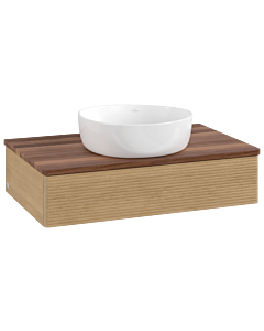 Villeroy & Boch Antao Waschtischunterschrank 800x190x500mm L08112HN mit Beleuchtung mit Struktur FK/AP: HN/2