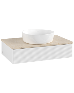 Villeroy & Boch Antao Waschtischunterschrank 800x190x500mm L08113GF mit Beleuchtung mit Struktur FK/AP: GF/3