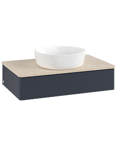 Villeroy & Boch Antao Waschtischunterschrank 800x190x500mm L08113HG mit Beleuchtung mit Struktur FK/AP: HG/3