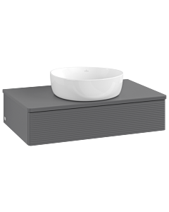 Villeroy & Boch Antao Waschtischunterschrank 800x190x500mm L08150GK mit Beleuchtung mit Struktur FK/AP: GK/0