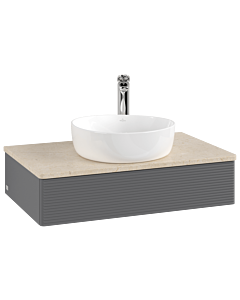 Villeroy & Boch Antao Waschtischunterschrank 800x190x500mm L08153GK mit Beleuchtung mit Struktur FK/AP: GK/3