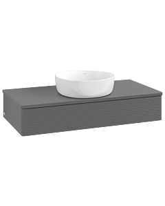 Villeroy & Boch Antao Waschtischunterschrank 1000x190x500mm L09110GK mit Beleuchtung mit Struktur FK/AP: GK/0