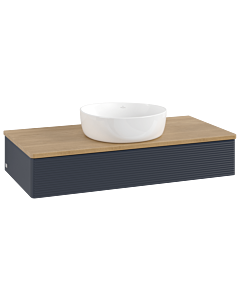 Villeroy & Boch Antao Waschtischunterschrank 1000x190x500mm L09111HG mit Beleuchtung mit Struktur FK/AP: HG/1