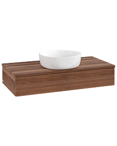 Villeroy und Boch Antao Waschtisch-Unterschrank L09112HM 100x19x50cm, Waschbeckenplattenfarbe warm walnut, warm walnut